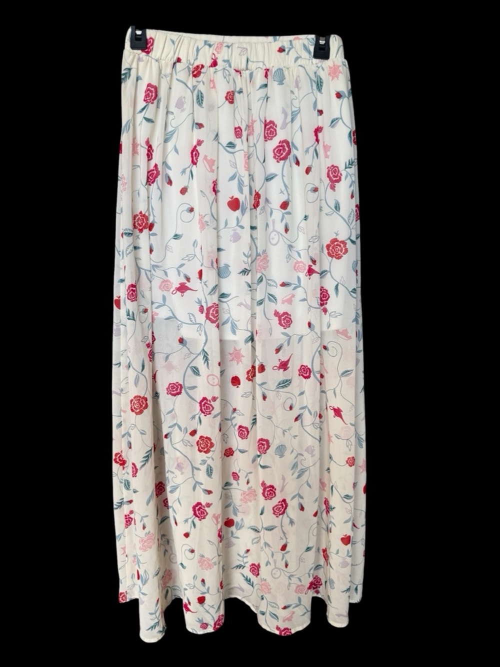 Disney Princesses Floral Layered Maxi Skirt Size Small - Picture 4 of 8